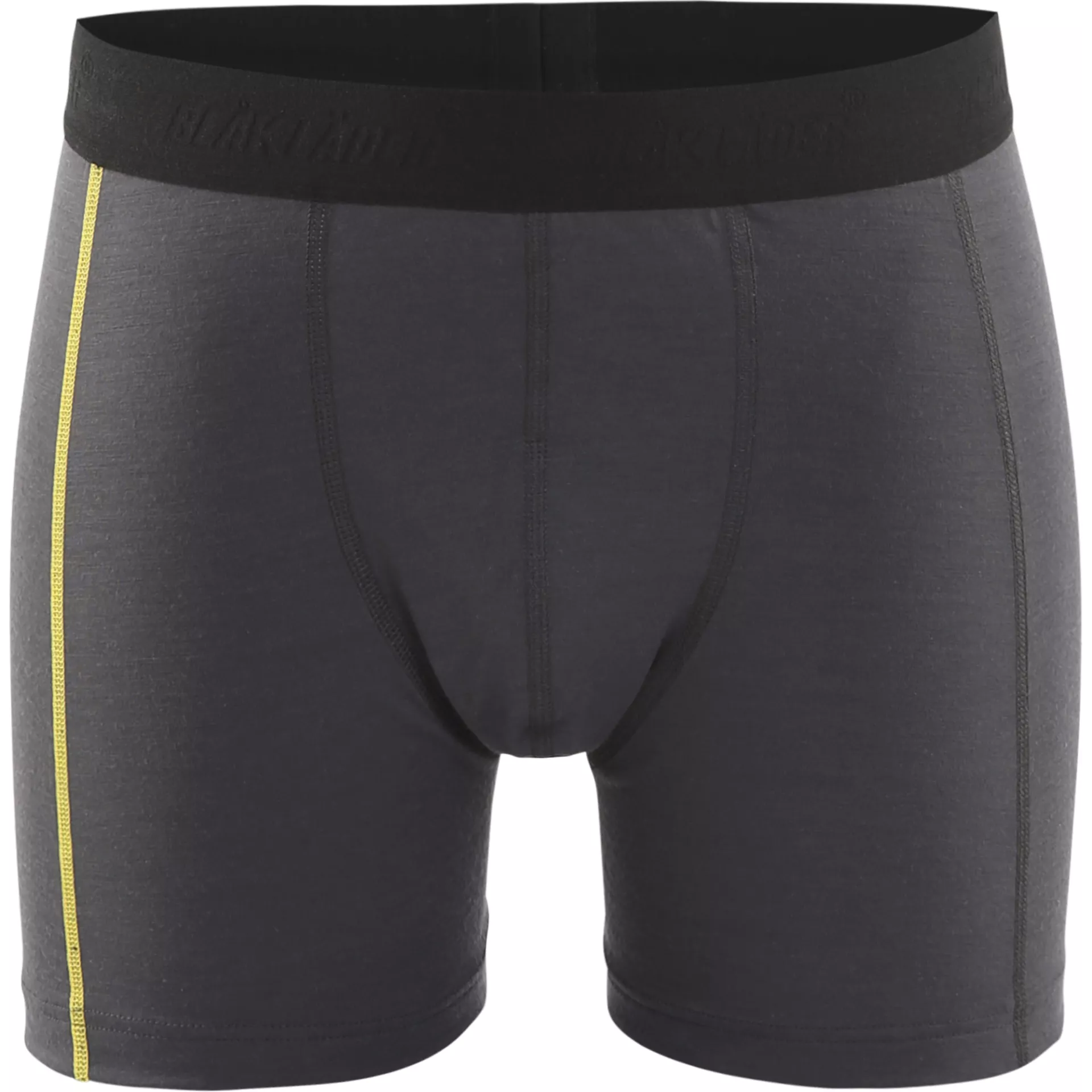 Blåkläder 184717349835, XLIGHT Boxers, 100% Merino Wool, Dark Gray/Yellow, image 1