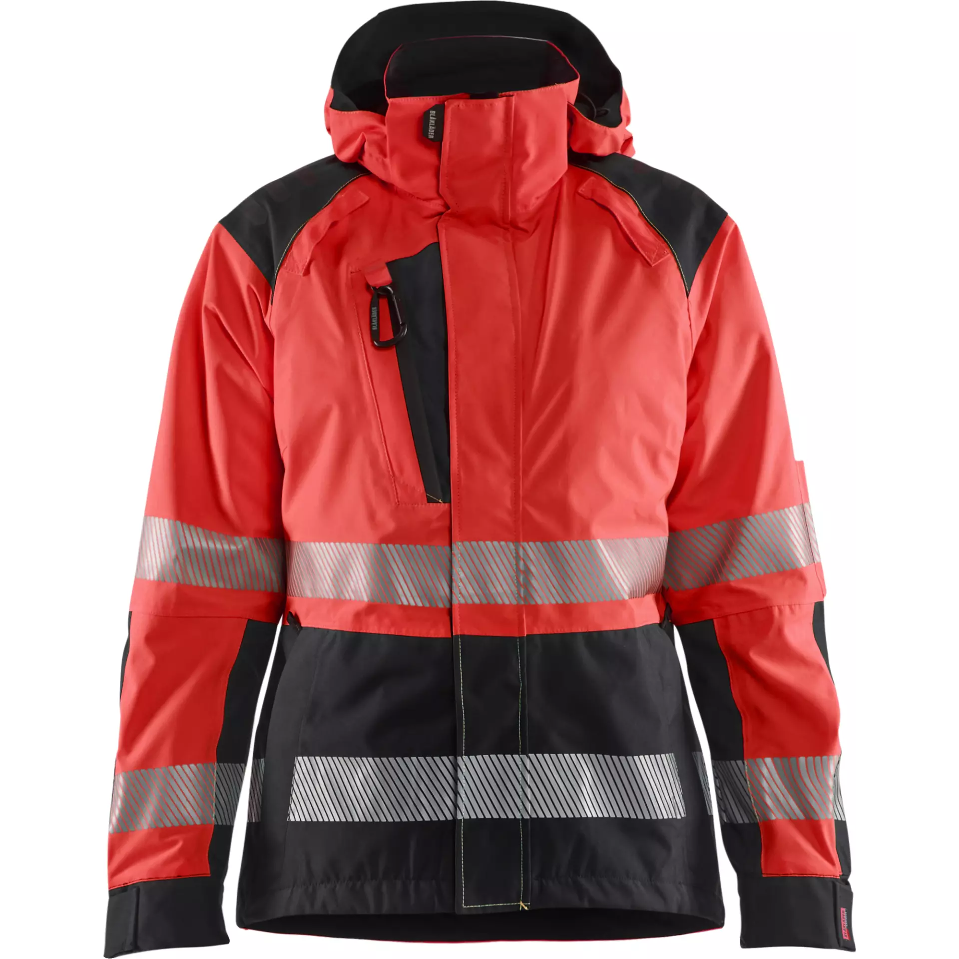 Blåkläder 443619875599, Women's High-Vis Shell Jacket, High Vis Red/Black