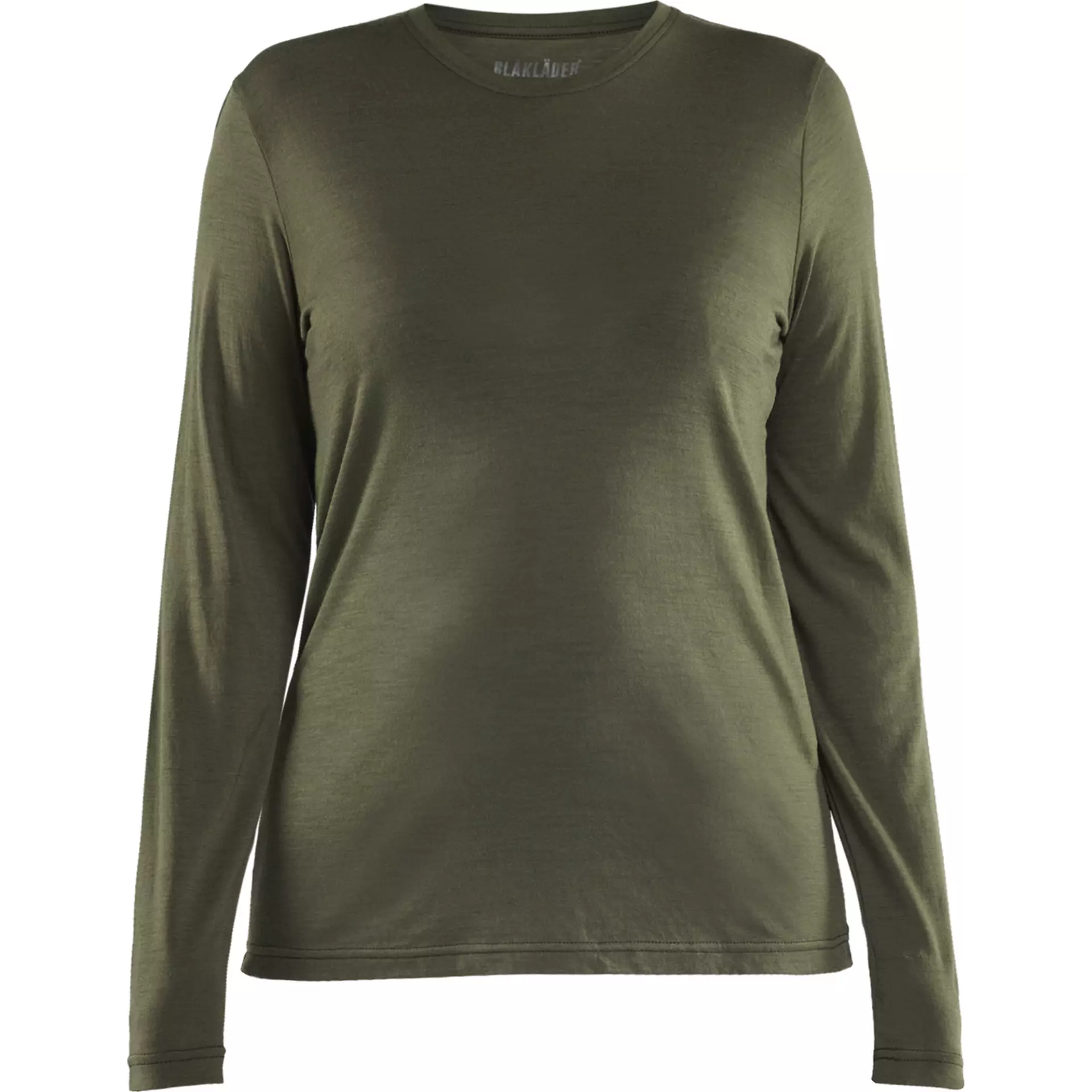 Blåkläder 353917434209, Women's Long Sleeve Merino Wool T-Shirt, Forest Green