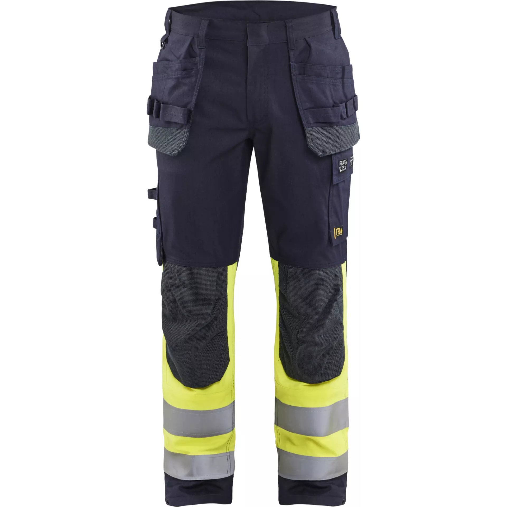 Blåkläder 148915128933, Multinorm Holster Trousers with Inherent Flame Protection, Dark Navy/Yellow