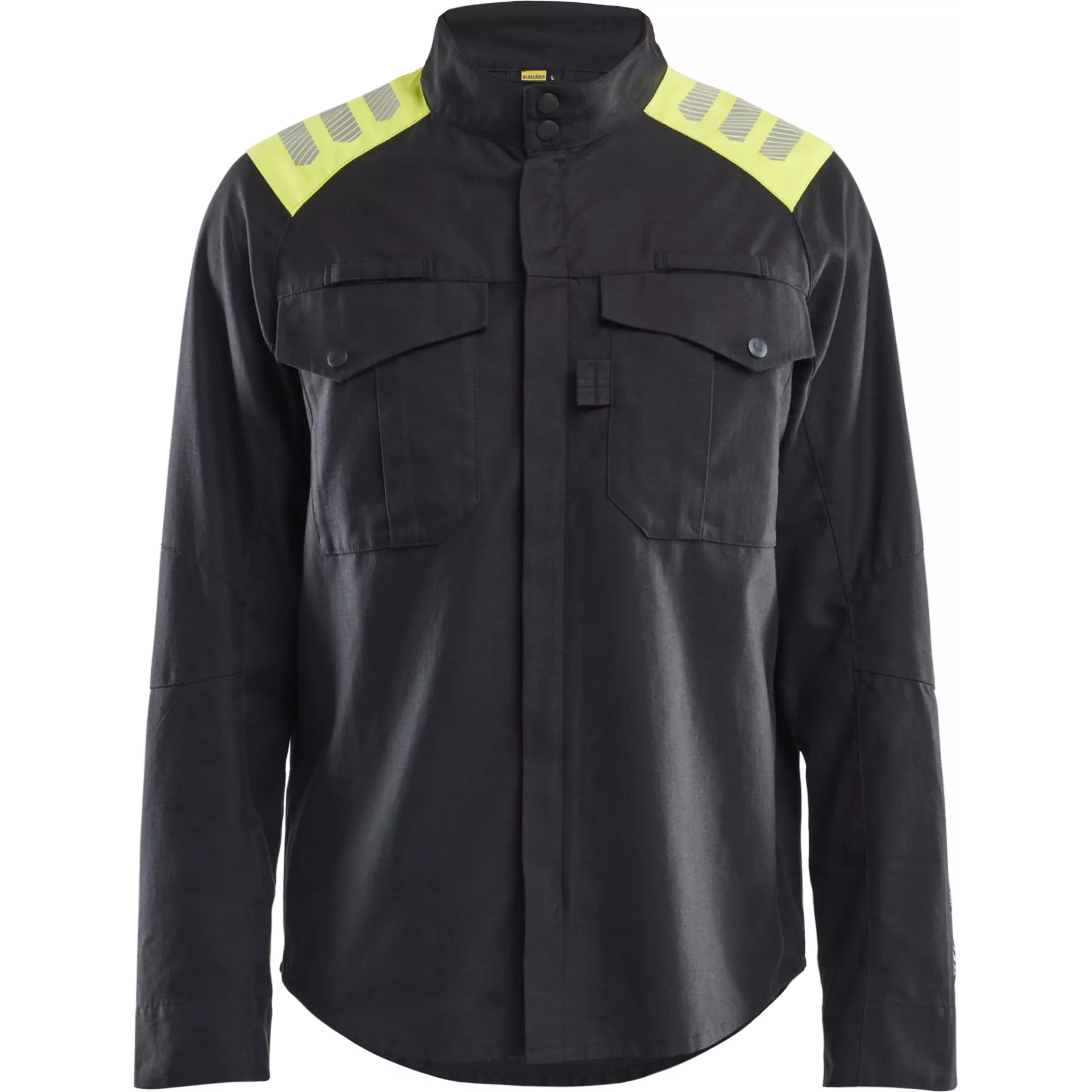 Blåkläder 440915129933, Shirt Jacket With Inherent Flame Protection, Black/Yellow