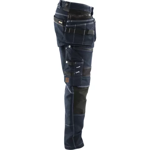 Blåkläder X1900 Stretch-riipputaskuhousut, tummansininen/musta