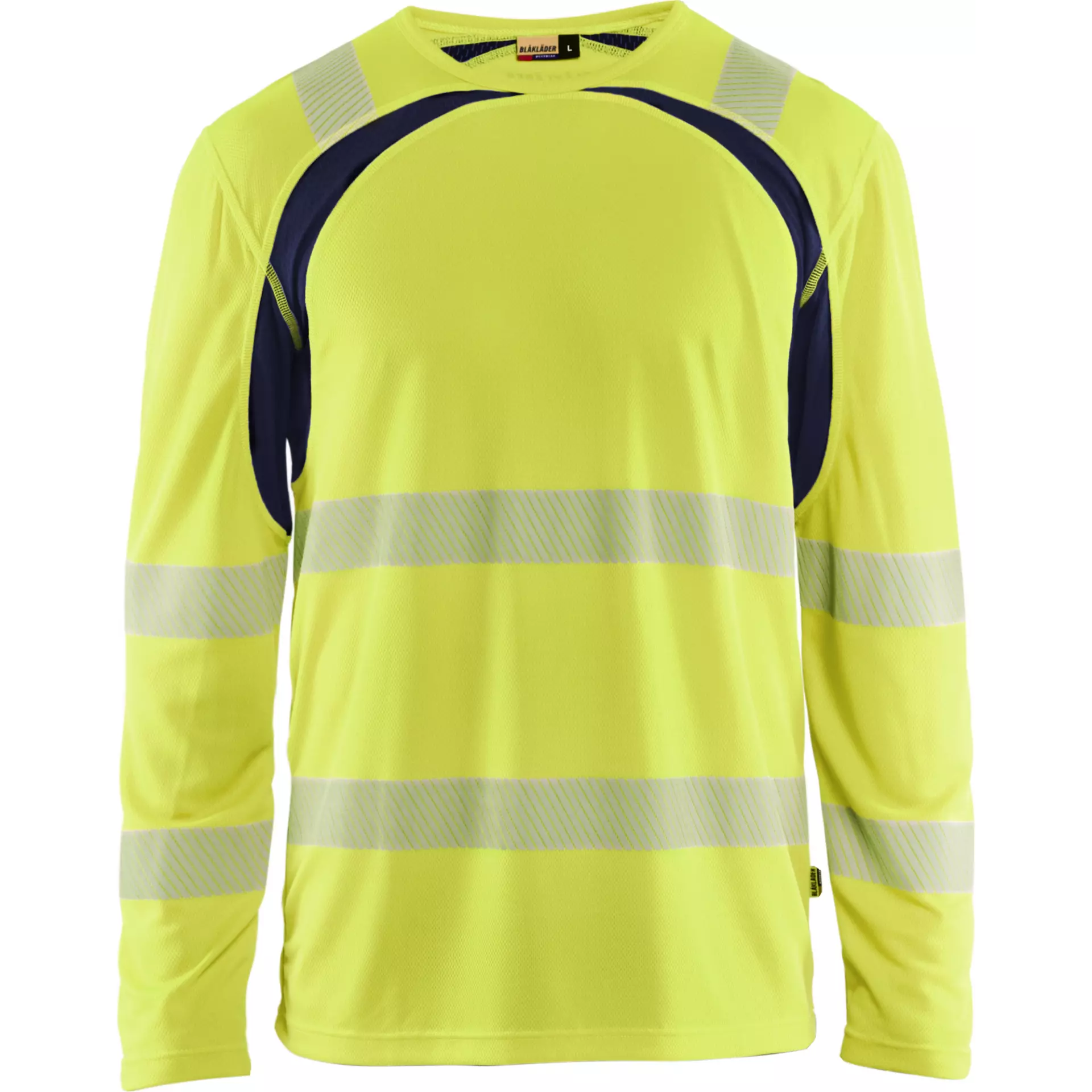 Blåkläder 359910133389, High-Vis Long Sleeve T-Shirt, High-Vis Yellow/Dark Blue