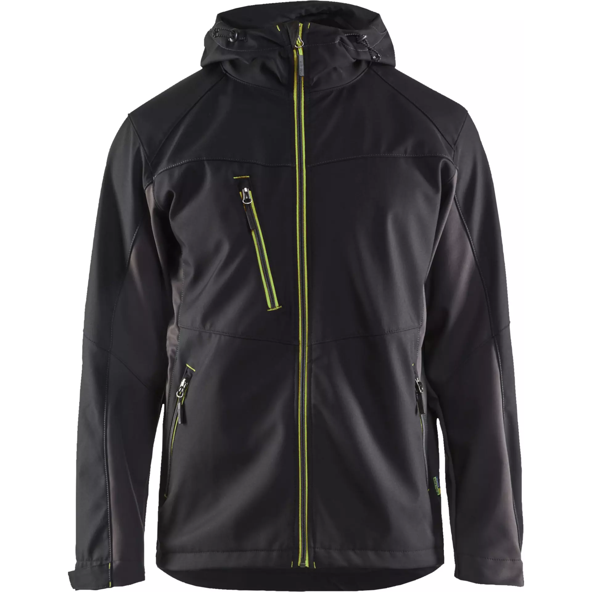 Blåkläder 475325169933, Softshelljacke mit Kapuze, Schwarz/Gelb