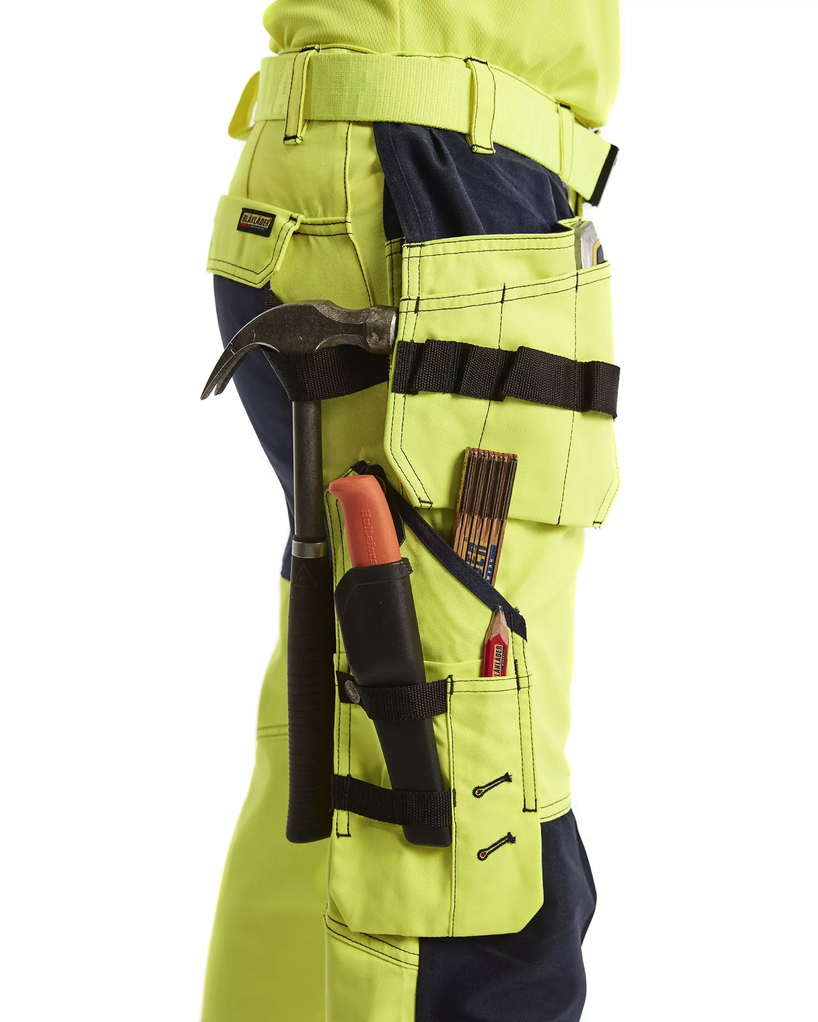 Blåkläder 716318113389, Women's High-Vis Holster Pants, Stretch, High-Vis Yellow/Navy Blue, image 8