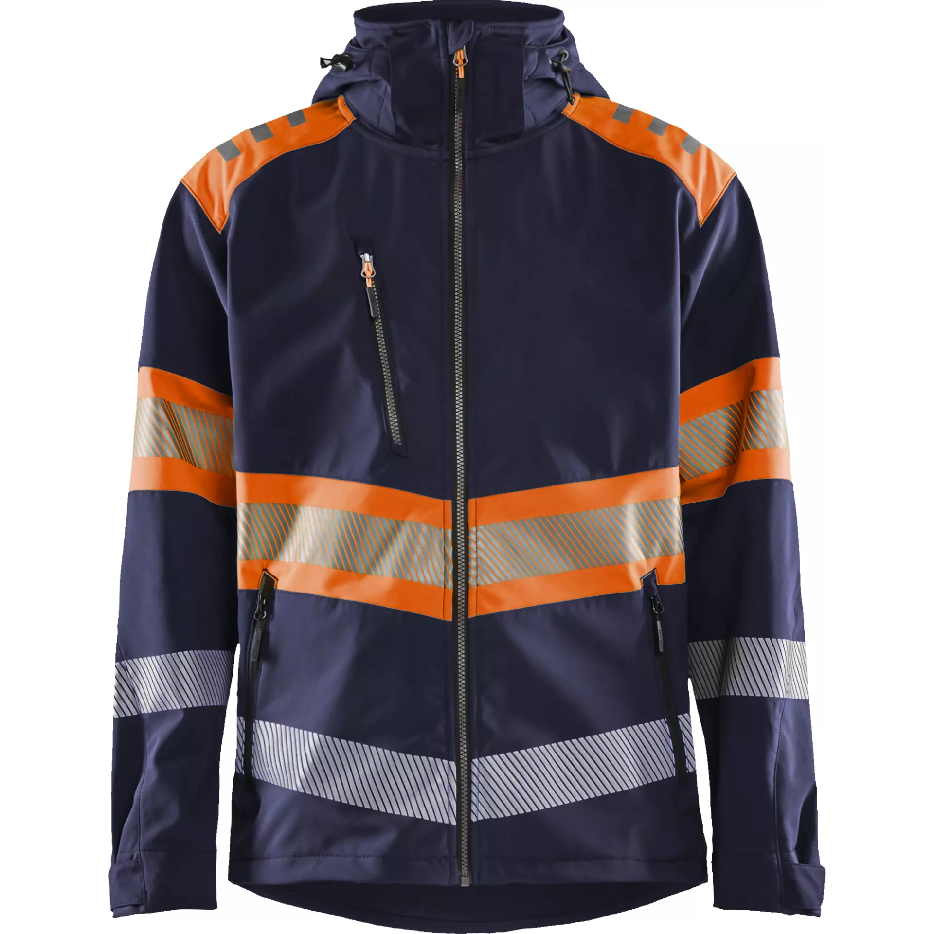 Blåkläder 449425138953, Warnschutz-Softshelljacke, Dunkelblau/Warnorange