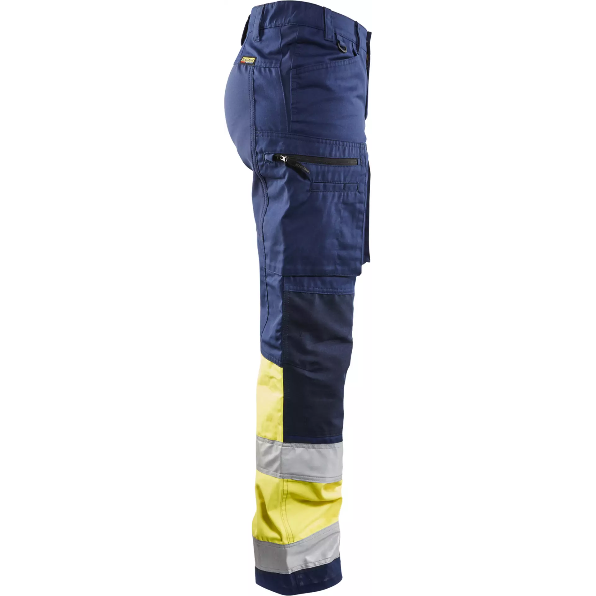 Blåkläder 716118118933, Women's High-Vis Stretch Pants, Navy Blue/High-Vis Yellow, image 2