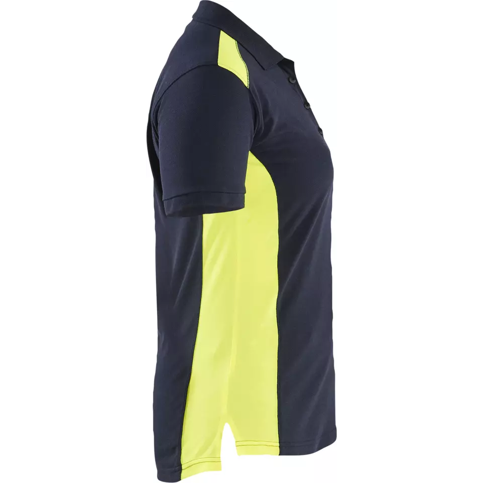 Blåkläder 339010508633, Women's Polo Shirt, Navy Blue/Yellow, image 2, gallery thumbnail