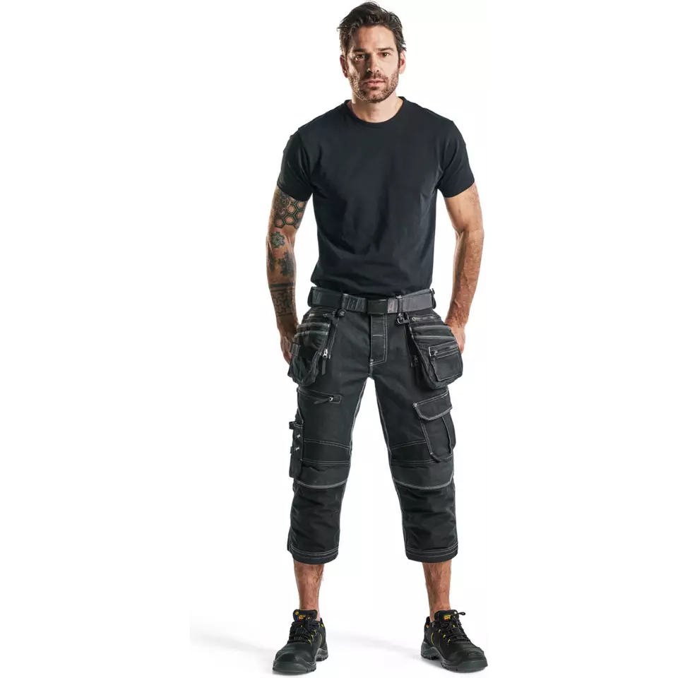 Blåkläder 199111419900, X1900 Stretch Pirate Pants, Black, image 5, gallery thumbnail