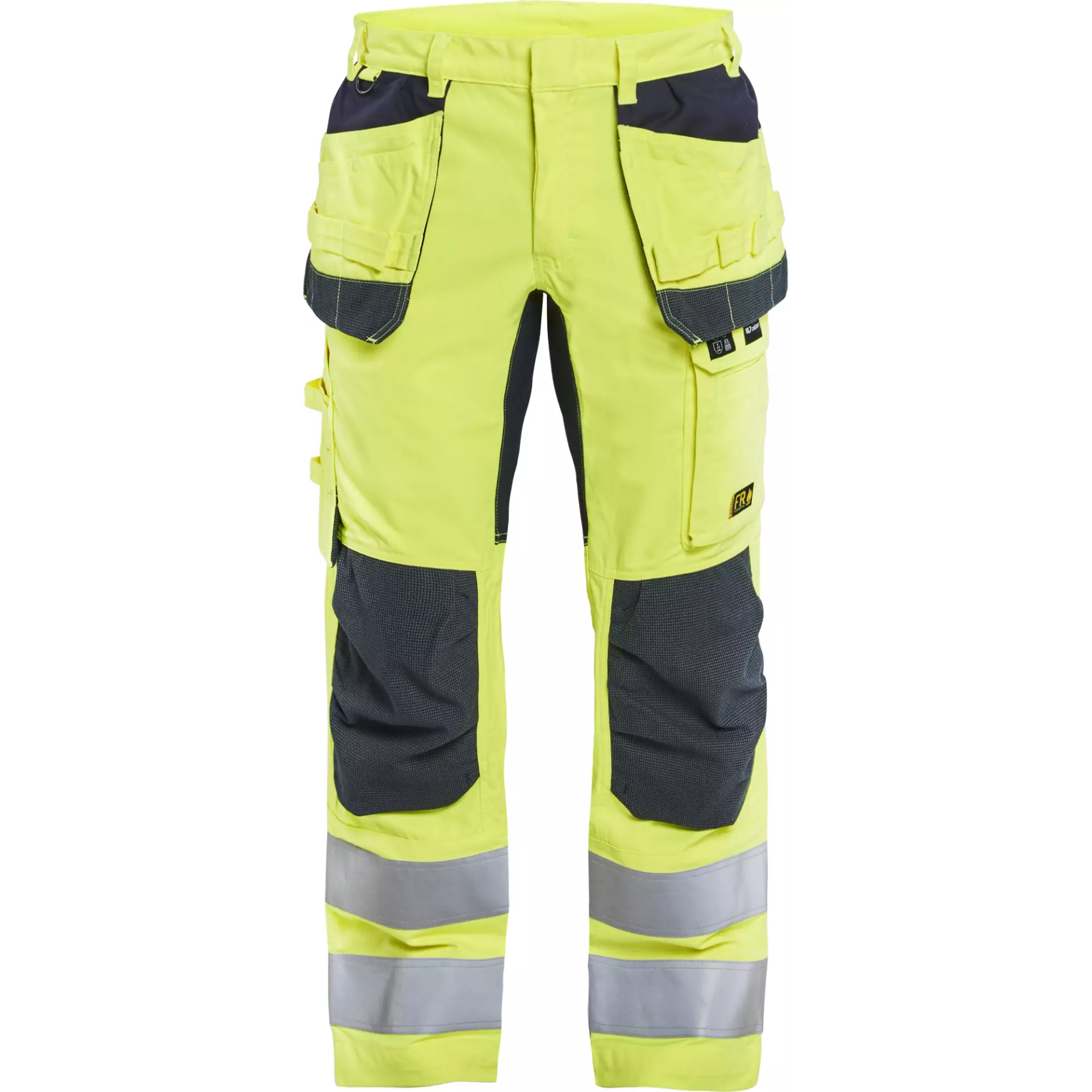 Blåkläder 158715123389, Multinorm Stretch Holster Trousers with Inherent Flame Protection, Yellow/Dark Navy