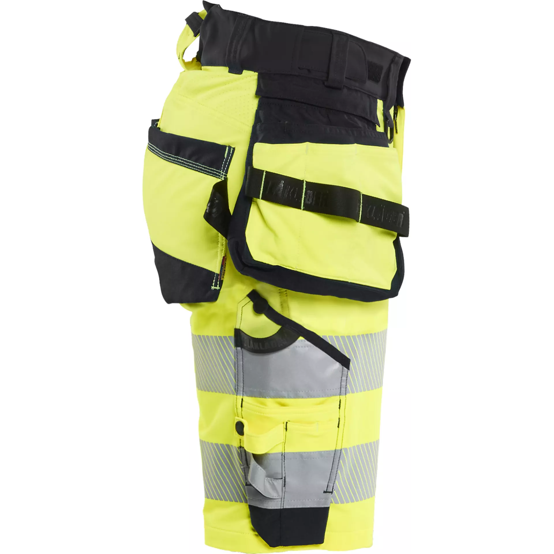 Blåkläder 702016483399, Women's High-Vis Work Shorts, 4-Way Stretch, Hi-Vis Yellow/Black, image 2