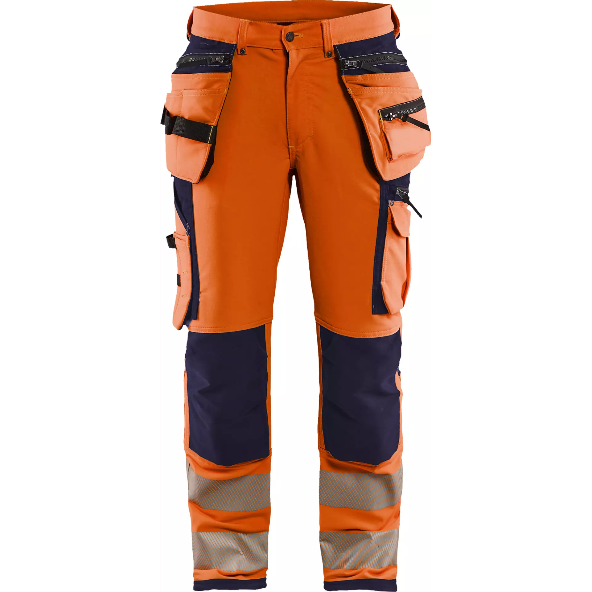 Blåkläder 199716425389, High-Vis Holster Trousers, 4-Way Stretch, Hi-Vis Orange/Dark Blue