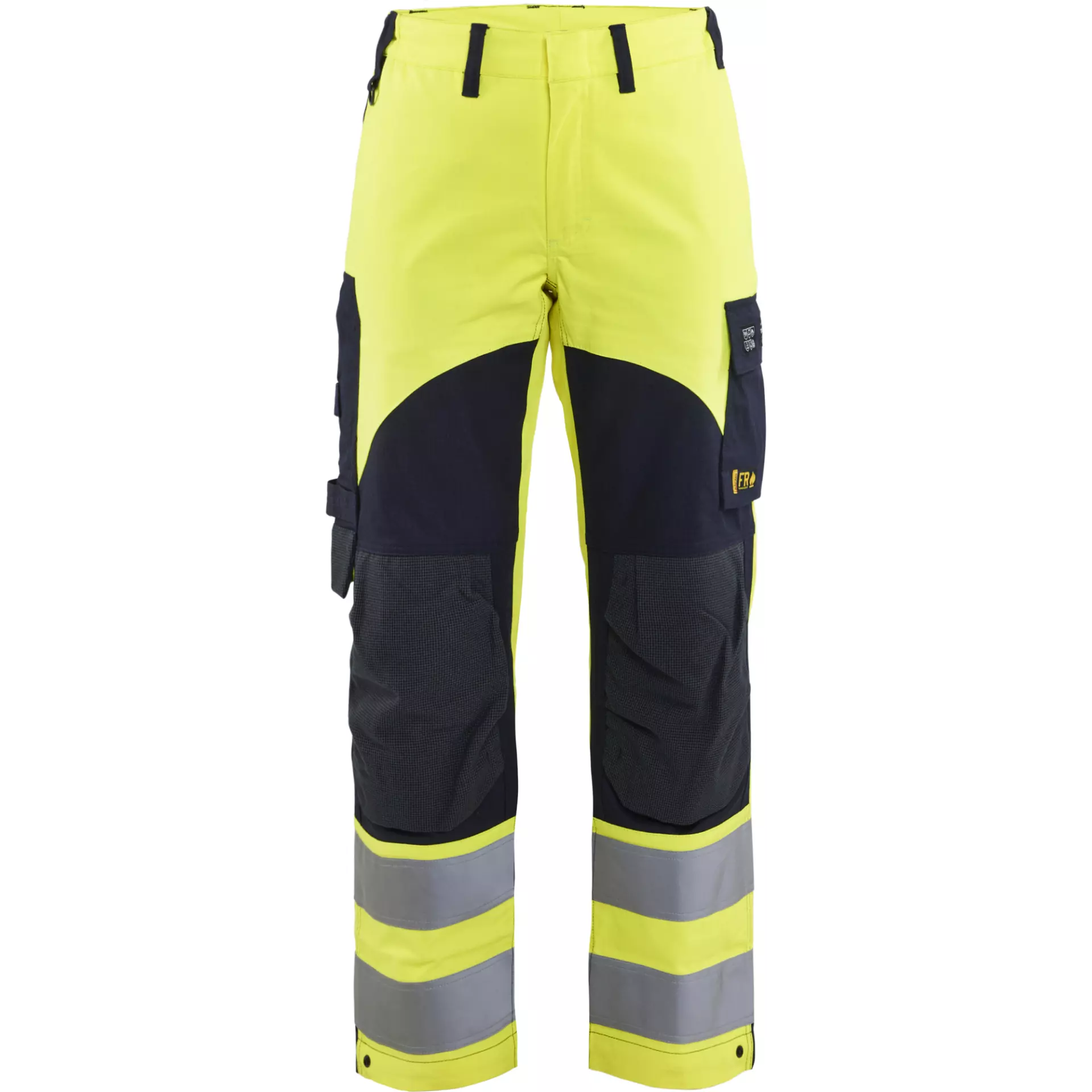 Blåkläder 718915123389, Women's Multi-Norm Work Trousers with Inherent Flame Protection, Yellow/Navy