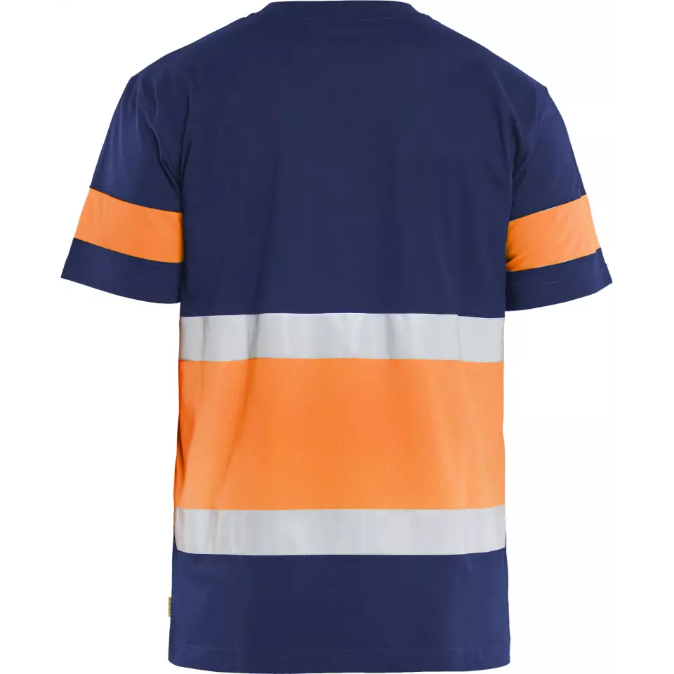 Blåkläder 338710308853, High-Vis T-Shirt, Navy Blue/Hi-Vis Orange, image 4, gallery thumbnail