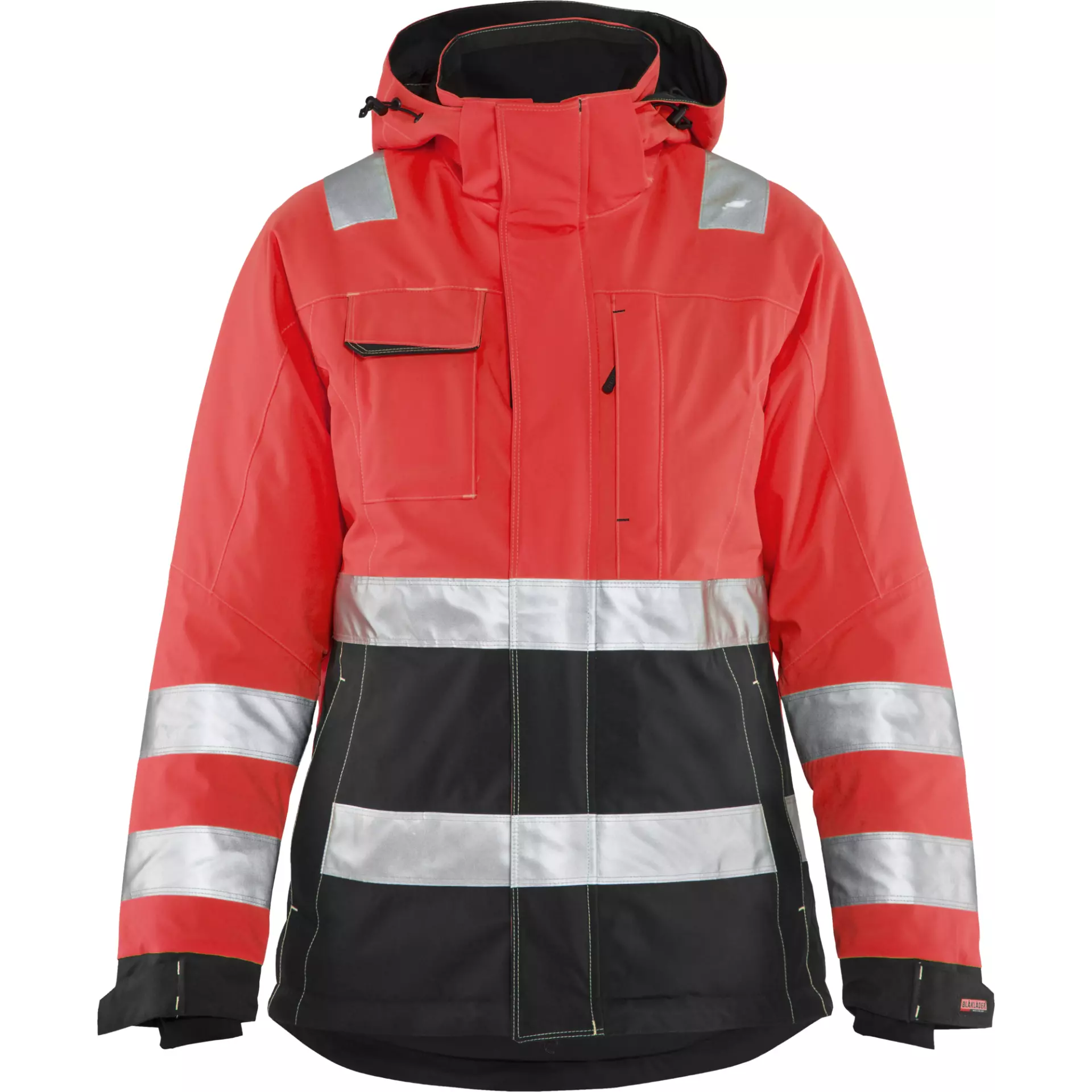 Blåkläder 487219875599, Women's High-Vis Winter Jacket, High-Vis Red/Black