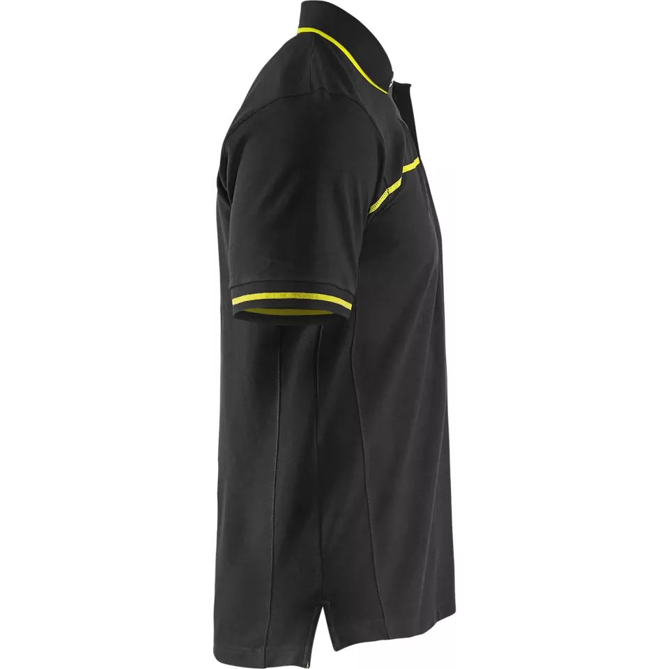 Blåkläder 338910509933, Polo Shirt, Black/Yellow, image 2, gallery thumbnail