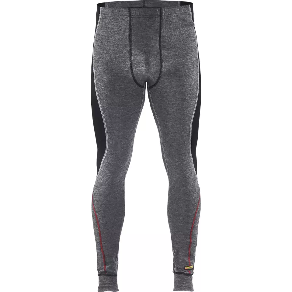 Blåkläder 184517369699, XWARM Pitkät alushousut, 100% merinovilla, harmaa/musta, image 1, gallery thumbnail
