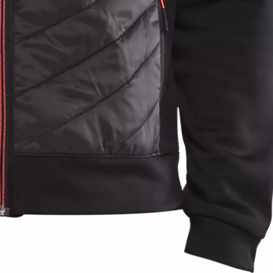 **Elastische Bündchen an Ärmeln und Saum** sorgen für einen anliegenden, bequemen Sitz und helfen, die Wärme am Körper zu halten.