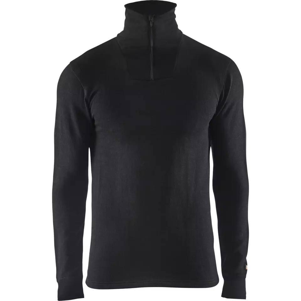 Blåkläder 489417069900, XWARM Base Layer Shirt, 70% Merino Wool, Black, image 1, gallery thumbnail
