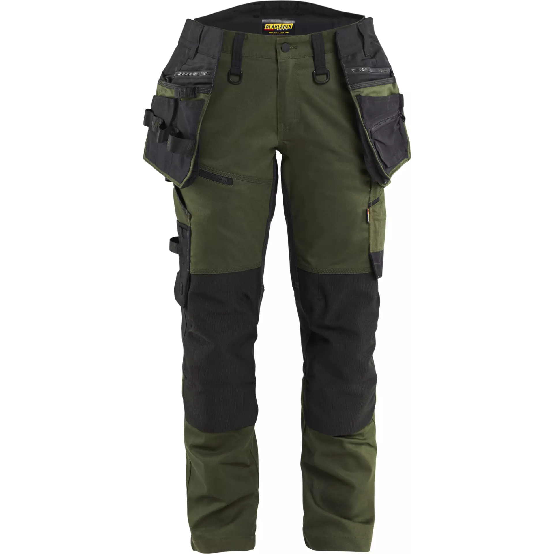 Blåkläder 717011494298, STRIKER Damen Stretch-Holstertaschenhose, Waldgrün/Schwarz