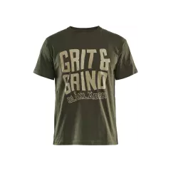  942110424209, Blåkläder Grit and Grind t-paita, metsänvihreä