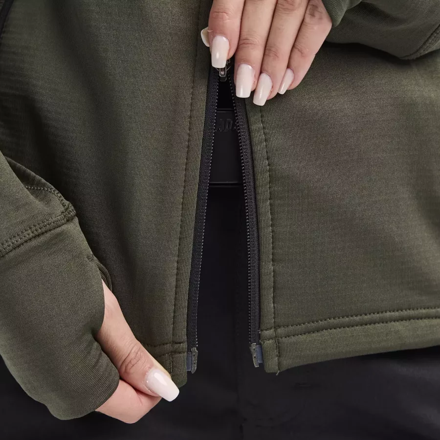 **Two-Way Plastic Zip Closure** provides flexible ventilation and easy adjustment for comfort.