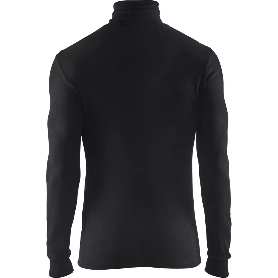 Blåkläder 489117059900, WARM Base Layer Shirt With Zip, 50% Merino Wool, Black, image 4, gallery thumbnail
