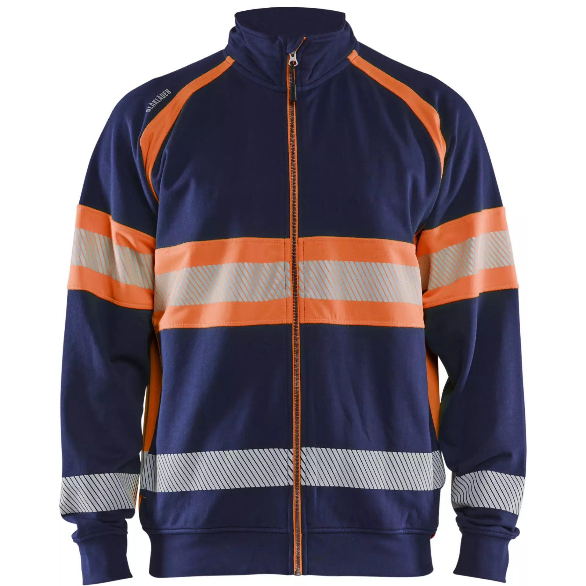 Blåkläder 355111588953, High-Vis Sweatshirt Jacket, Navy/Hi-Vis Orange
