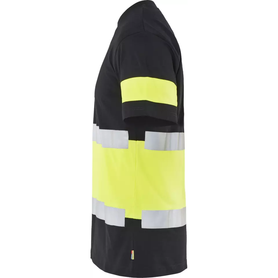 Blåkläder 338710309933, High-Vis T-Shirt, Black/High-Vis Yellow, image 3, gallery thumbnail