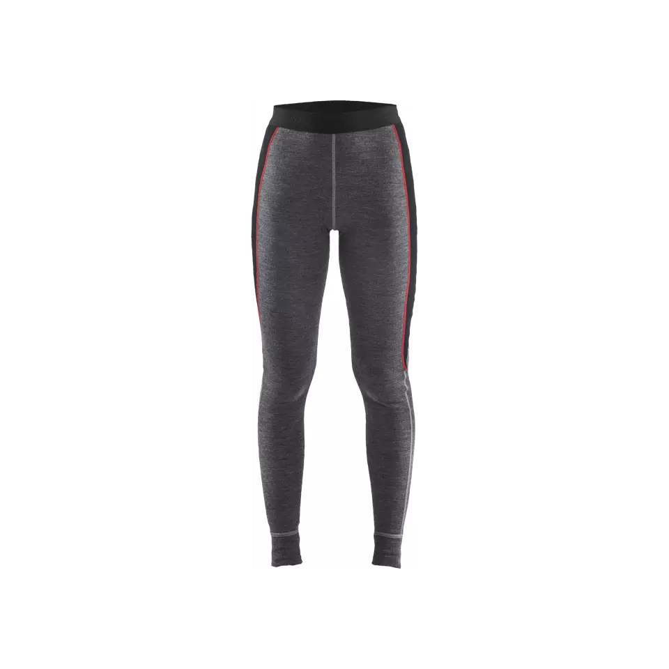 Blåkläder 724517369699, XWARM Women's Long Base Layer Pants, 100% Merino Wool, Gray/Black, image 1, gallery thumbnail