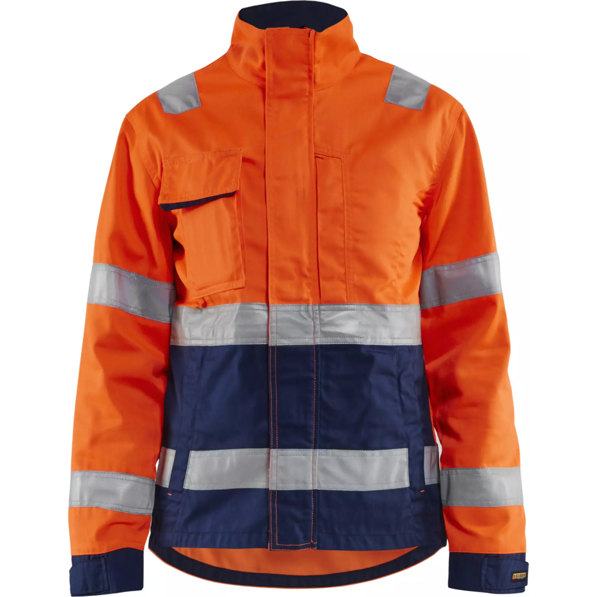 Blåkläder 490318115389, Damen Warnschutzjacke, Warnorange/Dunkelblau