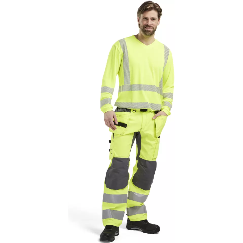 Blåkläder 338510133300, High-Vis Long-Sleeve T-Shirt With UV Protection, High-Vis Yellow, image 5, gallery thumbnail