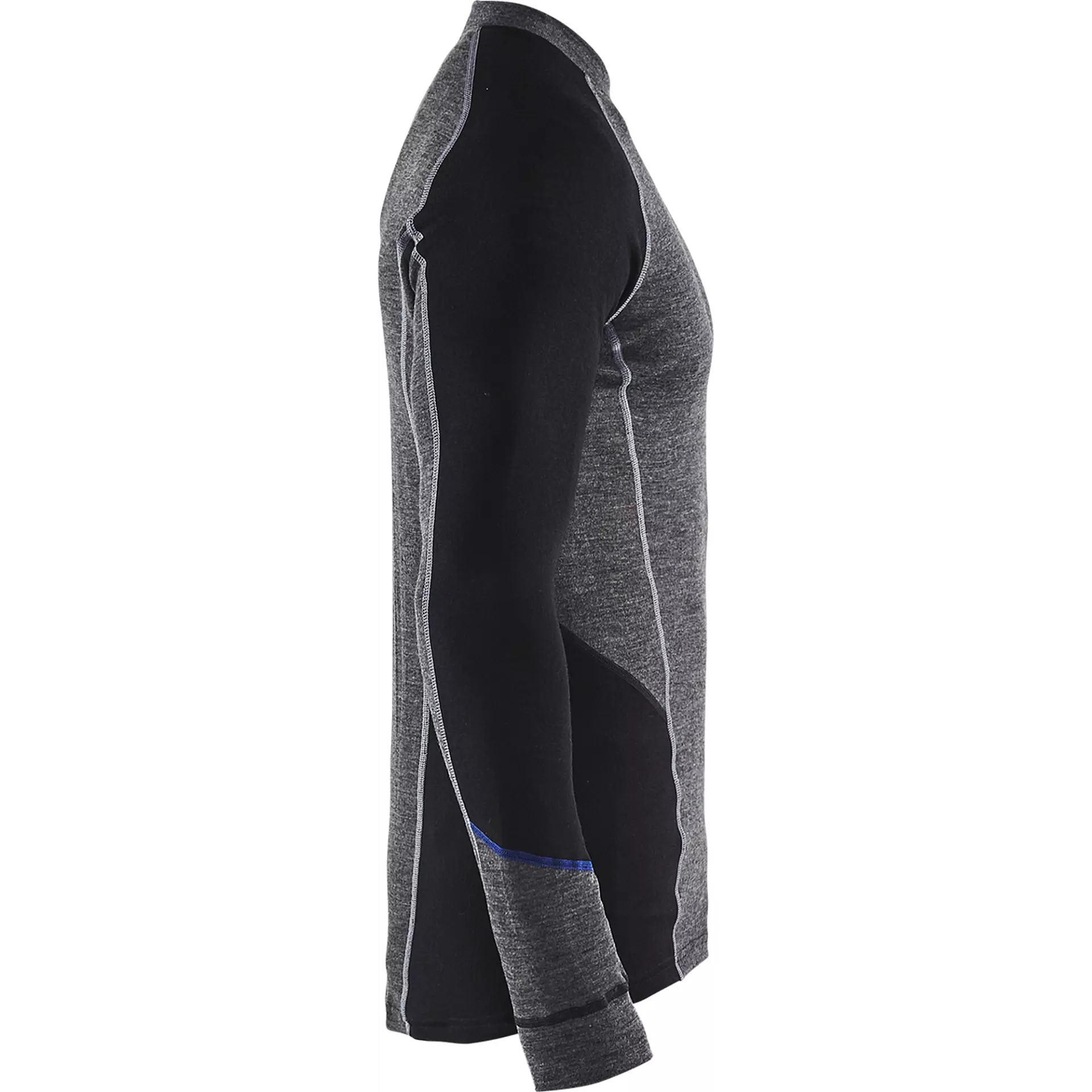 Blåkläder 489717329699, WARM Base Layer Shirt, 100% Merino Wool, Gray/Black, image 2