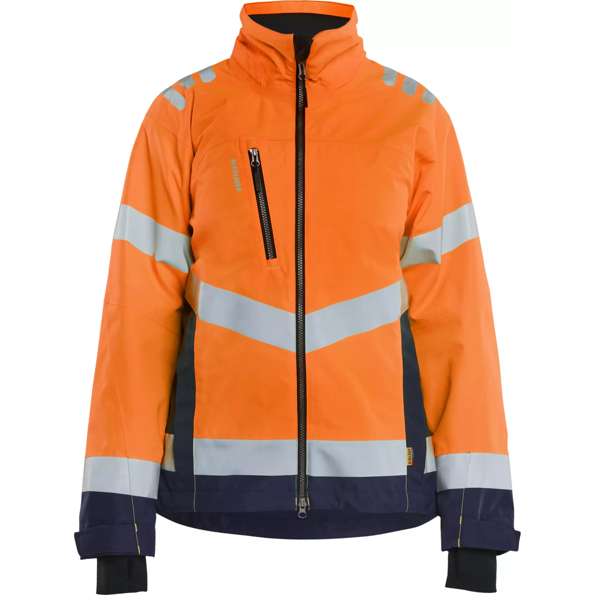 Blåkläder 476119775389, Damen Warnschutz-Shelljacke, Warnorange/Dunkelblau
