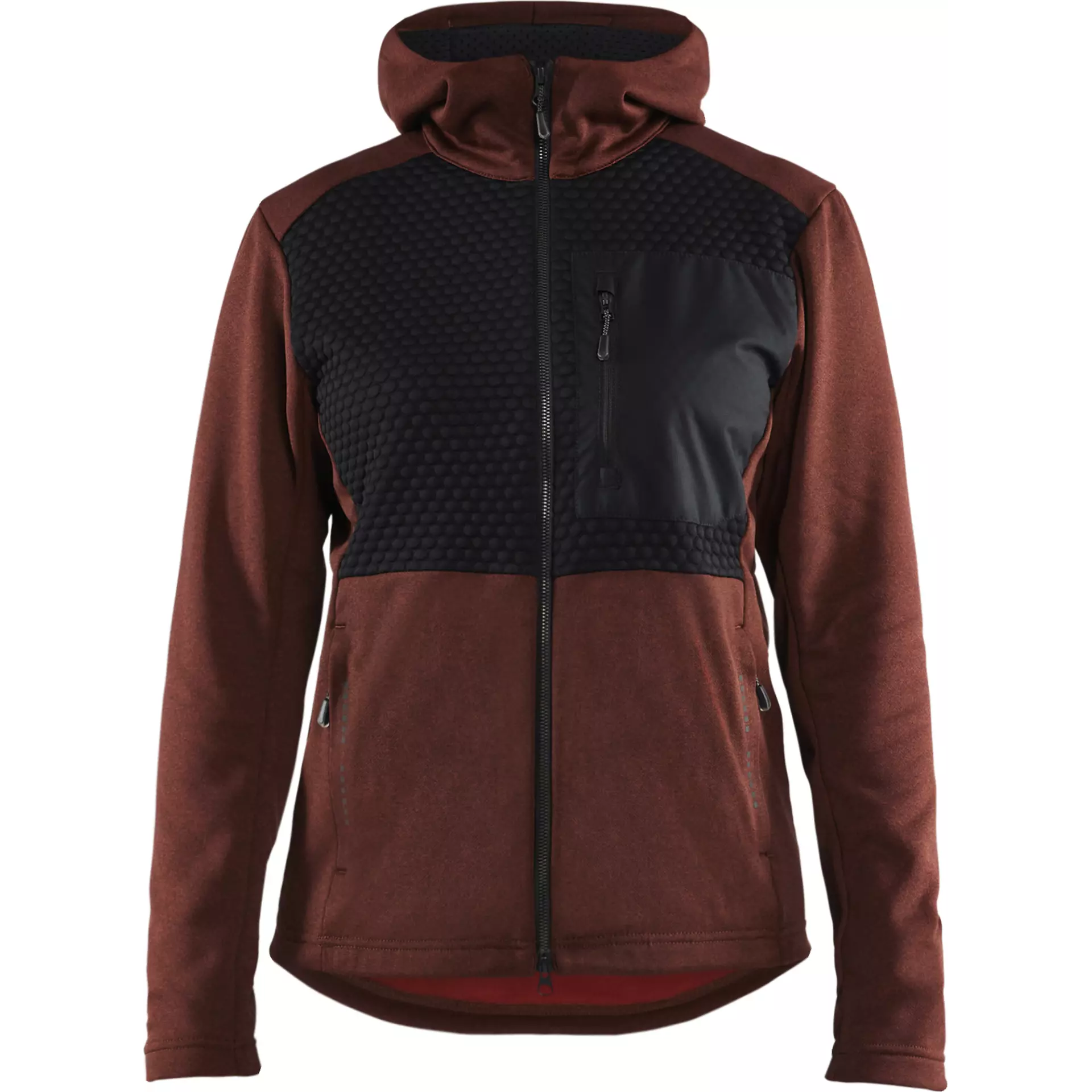 Blåkläder 354225335999, Women's Zip Hoodie, Rust Red/Black