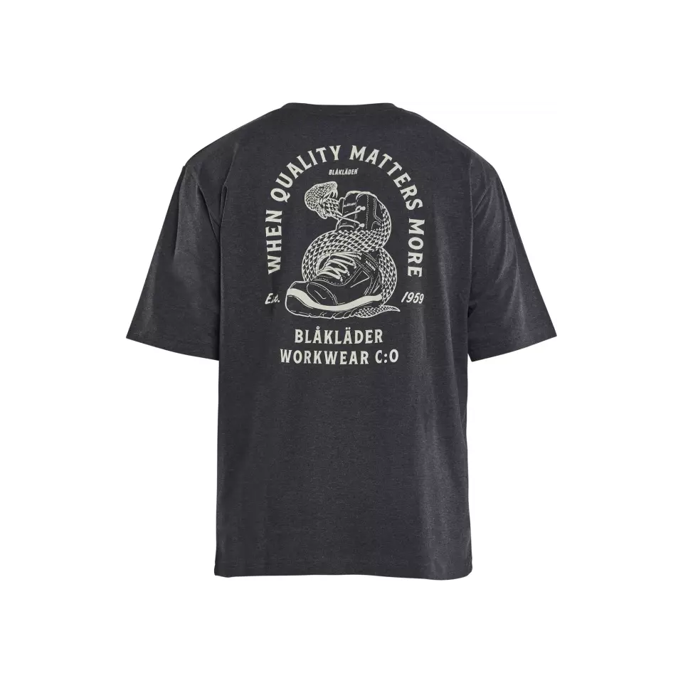Blåkläder 942710259991, Snake Loose Fit t-shirt, svart/melerad, image 2, gallery thumbnail
