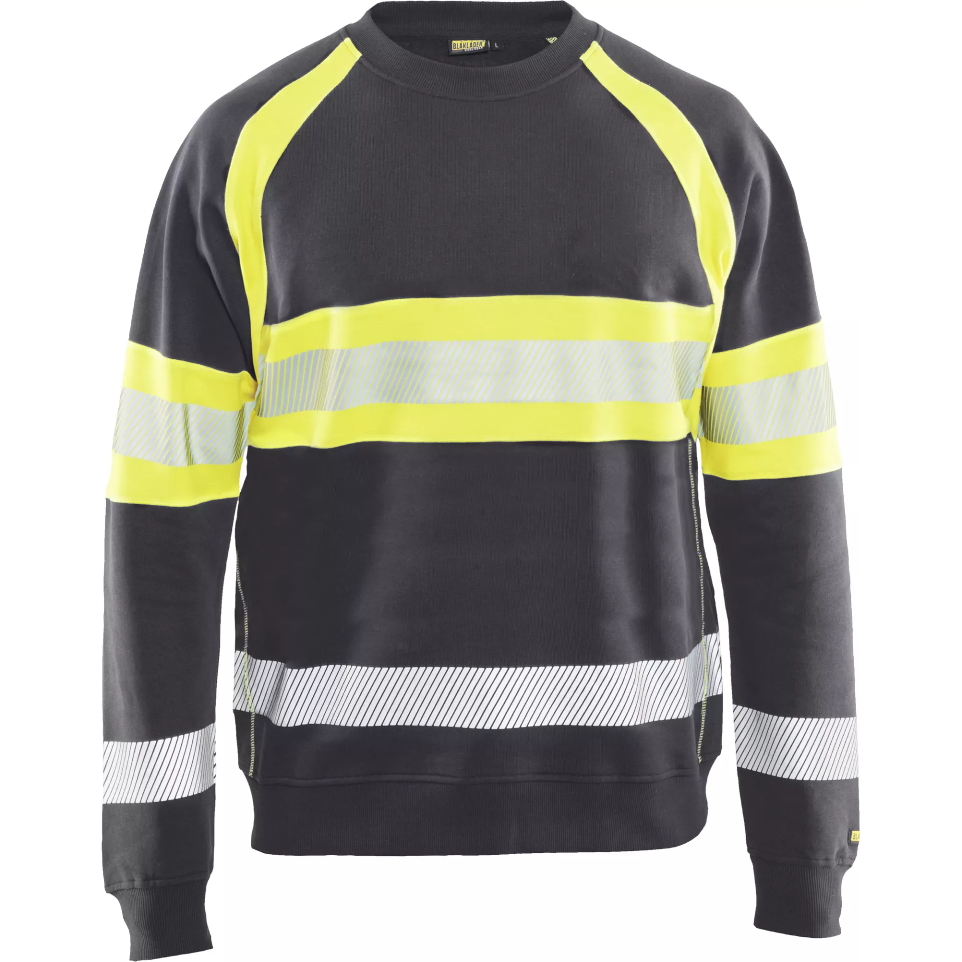 Blåkläder 335911589633, High-Vis Sweatshirt, Graphite Grey/High Vis Yellow