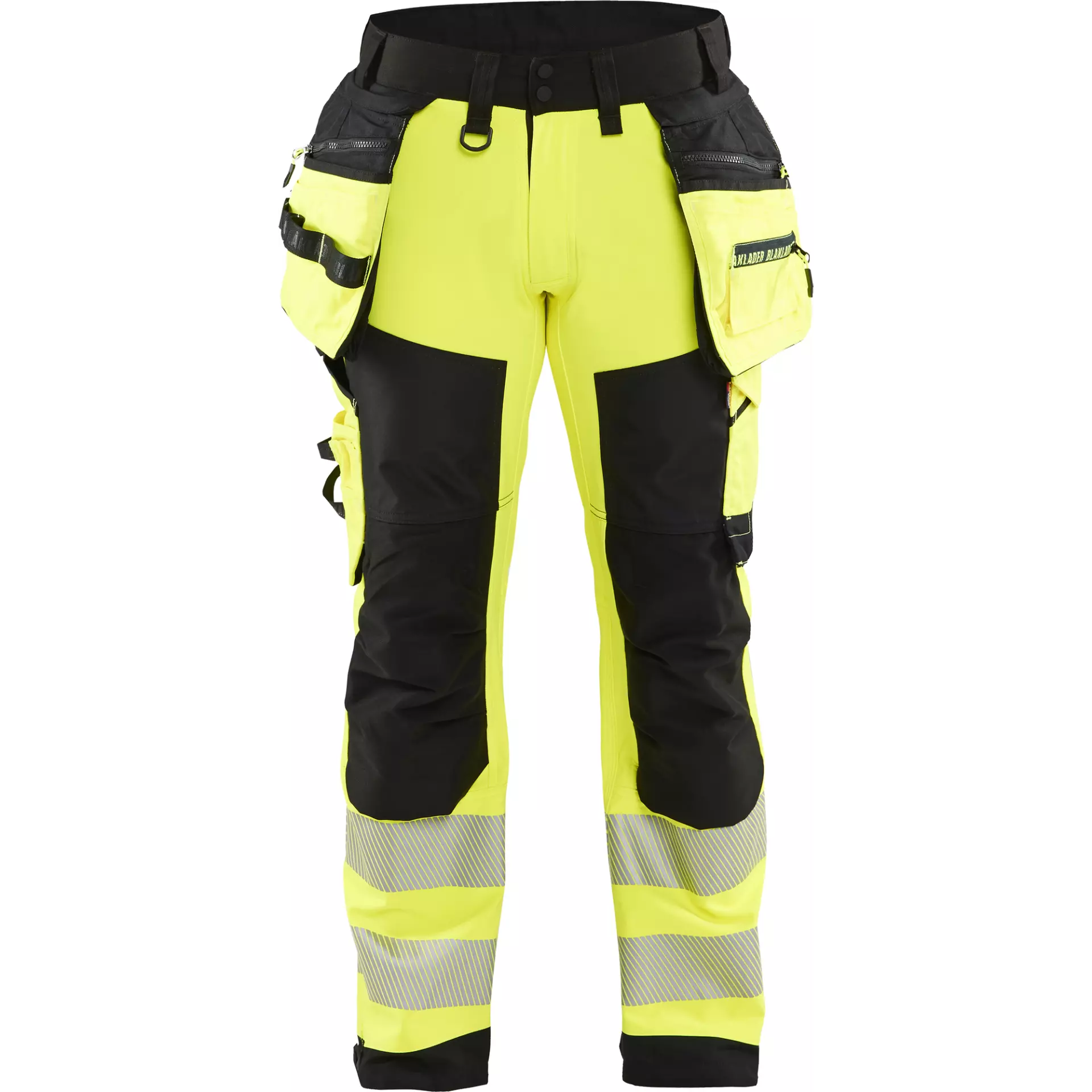 Blåkläder 182025133399, High-Vis Softshell-Hängetaschenhose, Warngelb/Schwarz