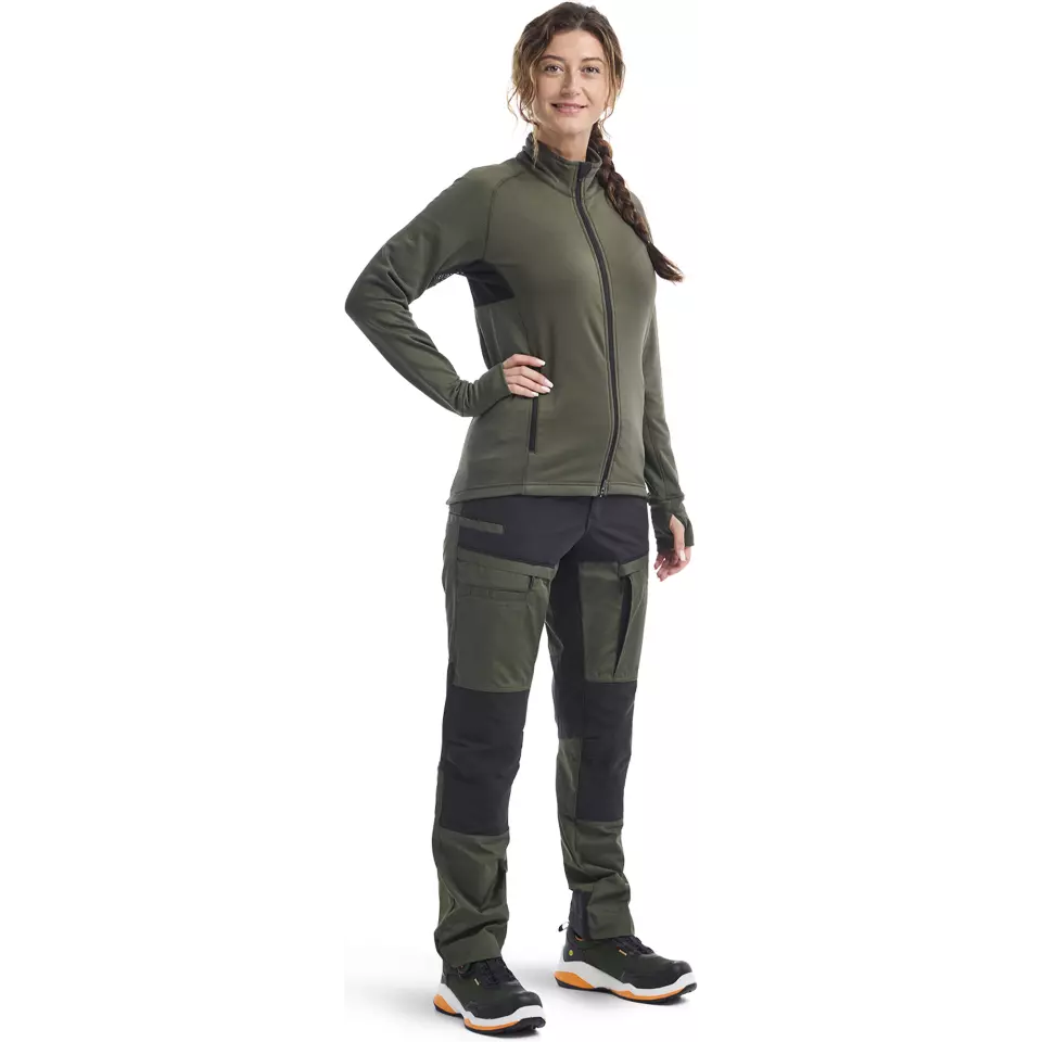 Blåkläder 716618454298, Women's Stretch Work Pants, Forest Green/Black, image 4, gallery thumbnail