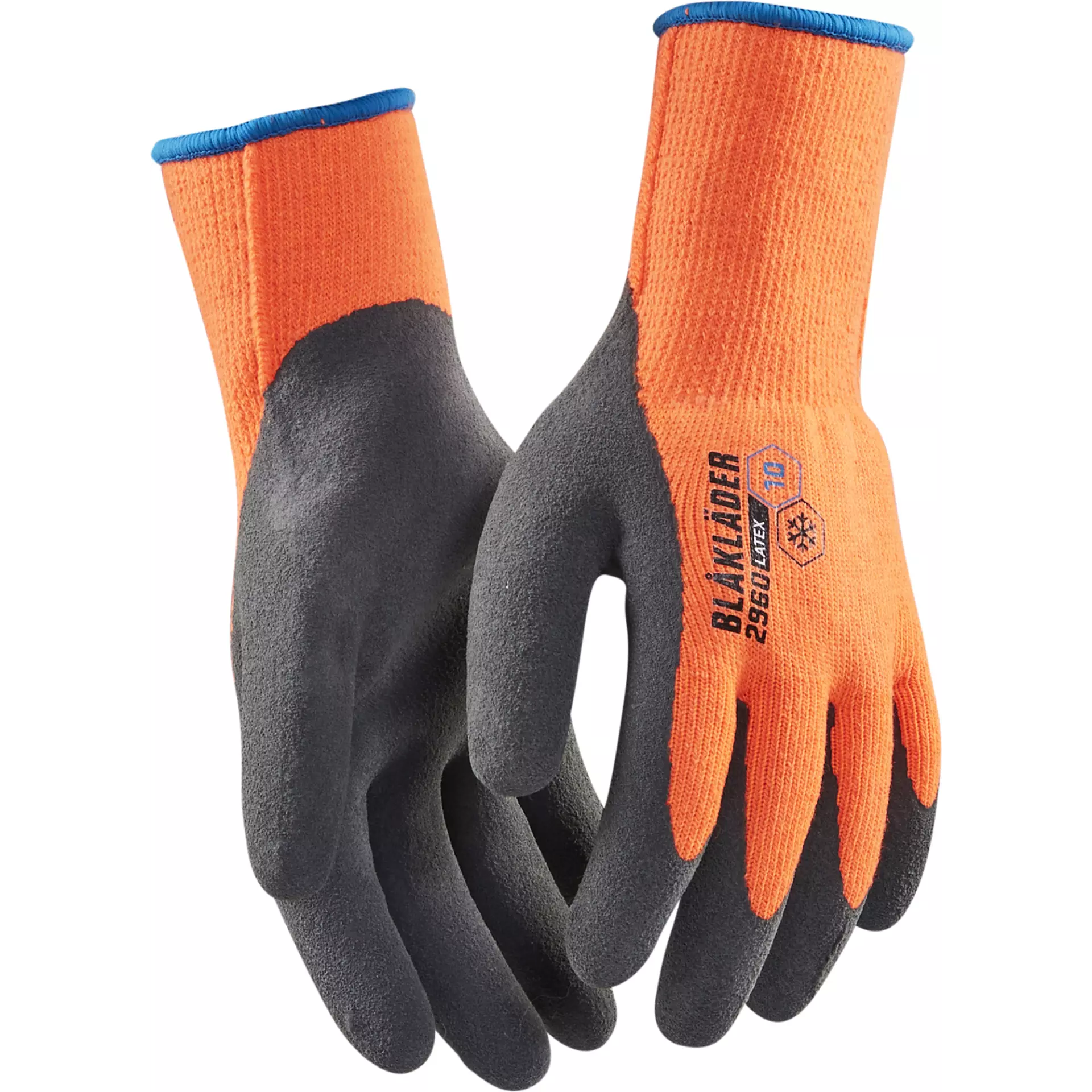Blåkläder 296014505300, Gefütterter latexbeschichteter Arbeitshandschuh, Hi-Vis Orange