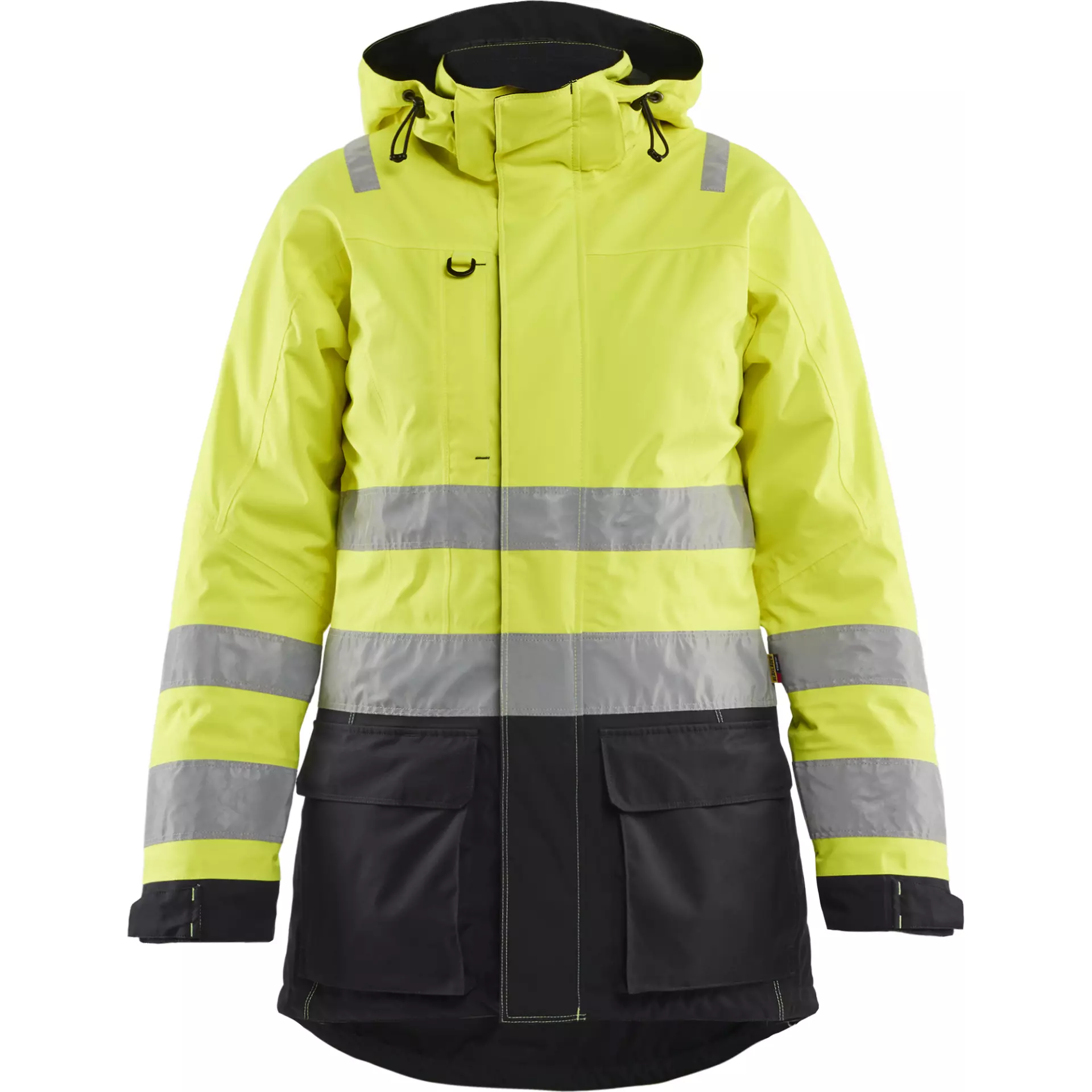 Blåkläder 447219873399, Women's Hi-Vis Winter Parka, Hi-Vis Yellow/Black