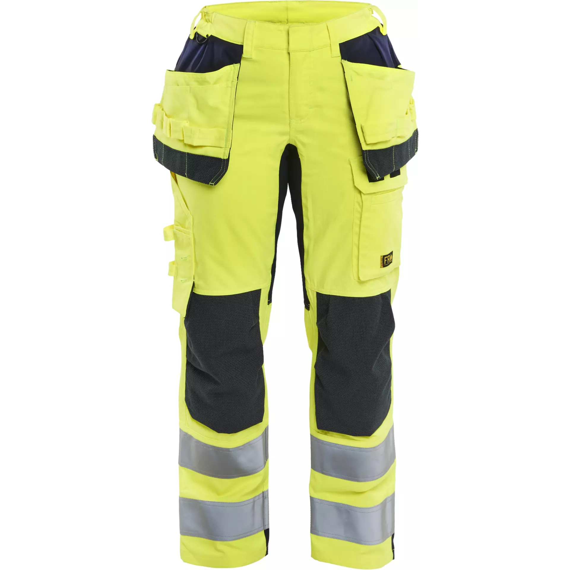 Blåkläder 714515123389, Women's Multinorm Holster Trousers with Flame Protection, Stretch, Yellow/Navy