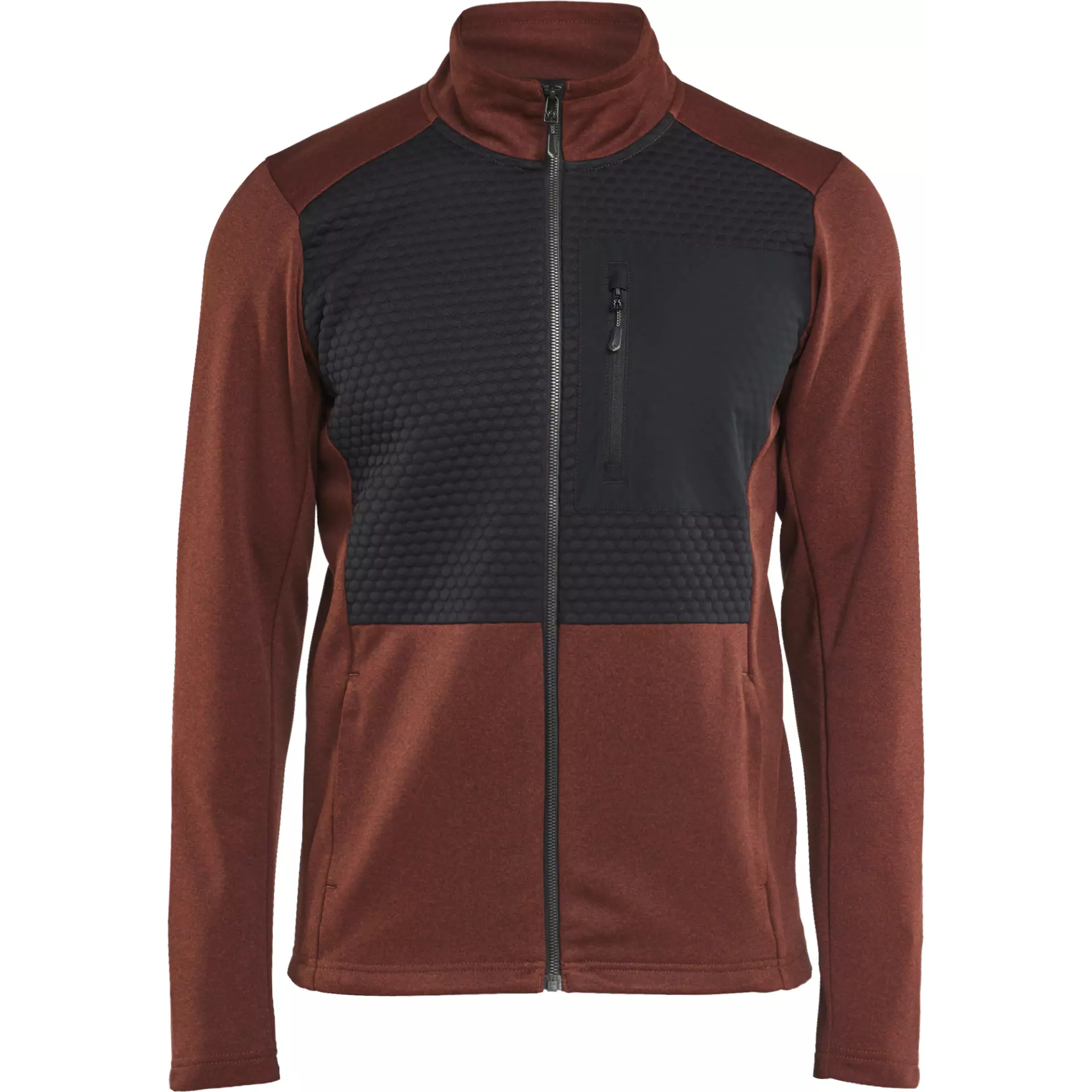 Blåkläder 354825335999, Zip Sweatshirt, Rust Red/Black