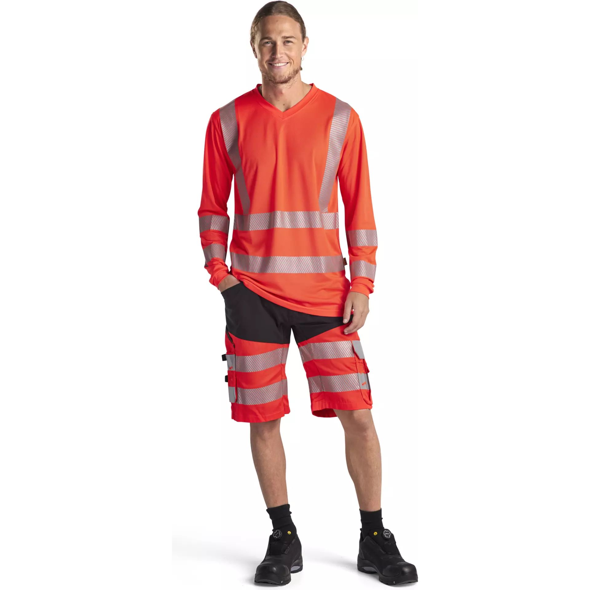 Blåkläder 338510135500, High-Vis Long-Sleeve T-Shirt With UV Protection, High-Vis Red, image 5