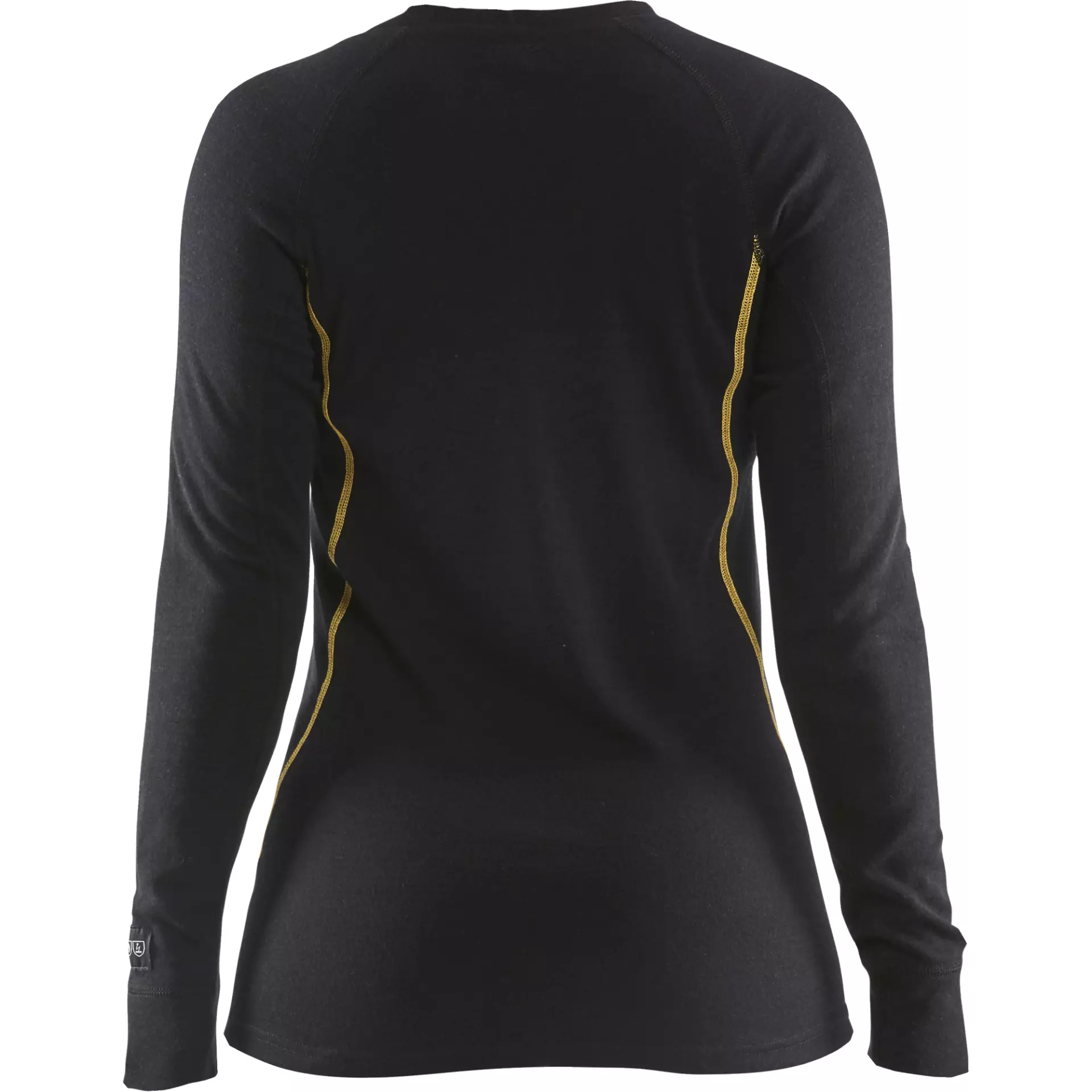 Blåkläder 721310759900, Women's Flame Retardant Long Sleeve Base Layer Shirt, 68% Merino Wool, Black, image 3