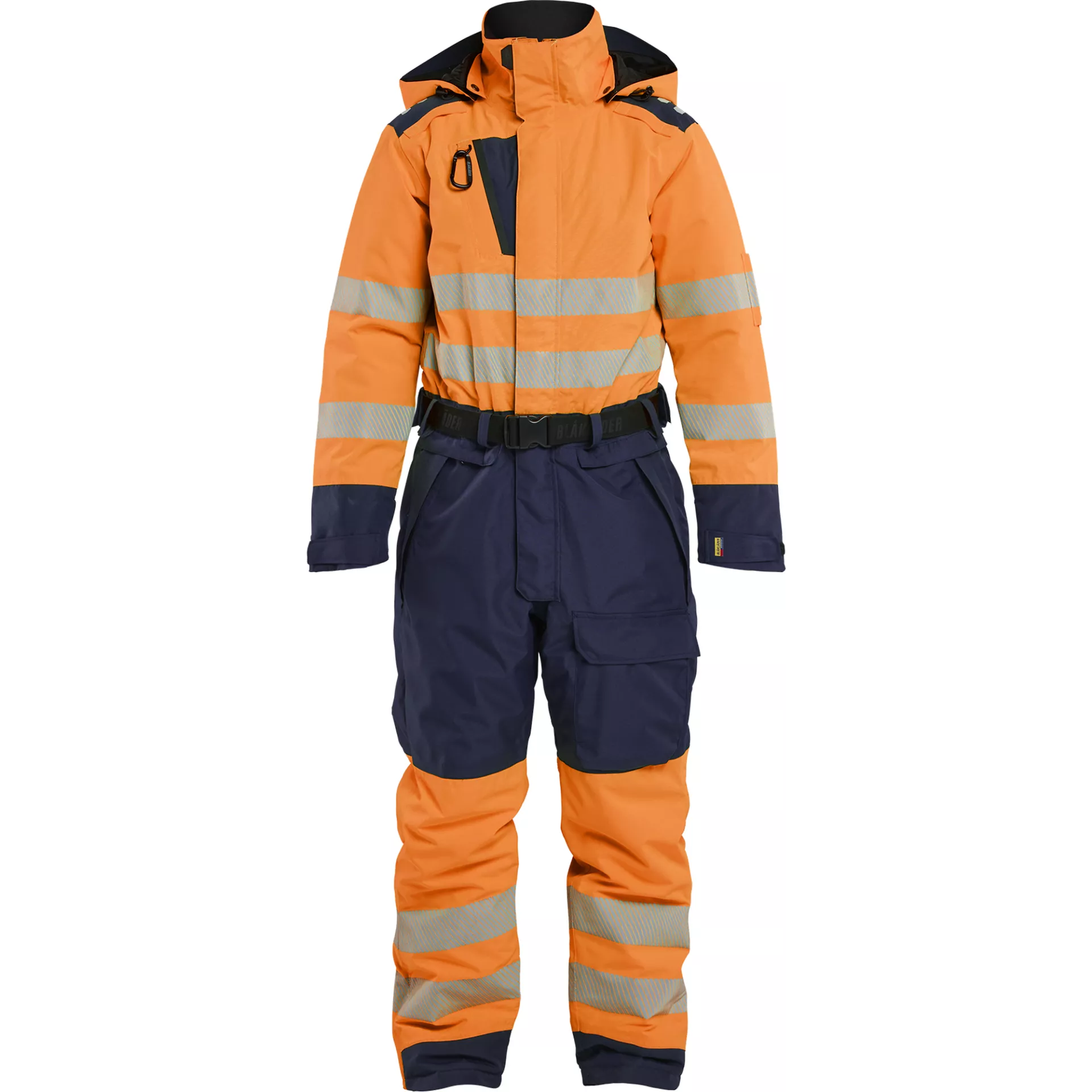 Blåkläder 672619775389, Women's High-Vis Winter Coverall, High-Vis Orange/Navy