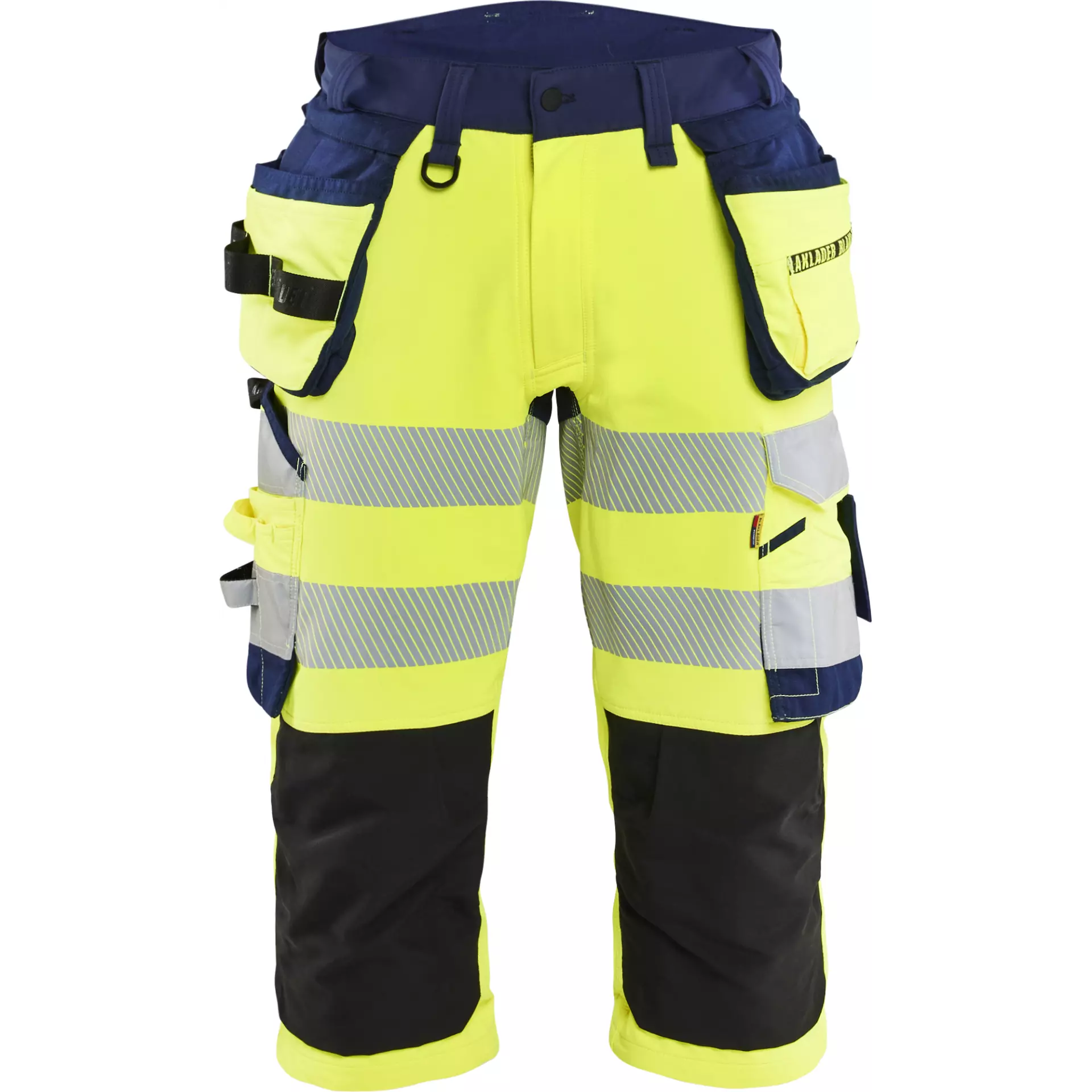 Blåkläder 112316483389, High-Vis Pirate Pants, 4-Way Stretch, High-Vis Yellow/Dark Blue