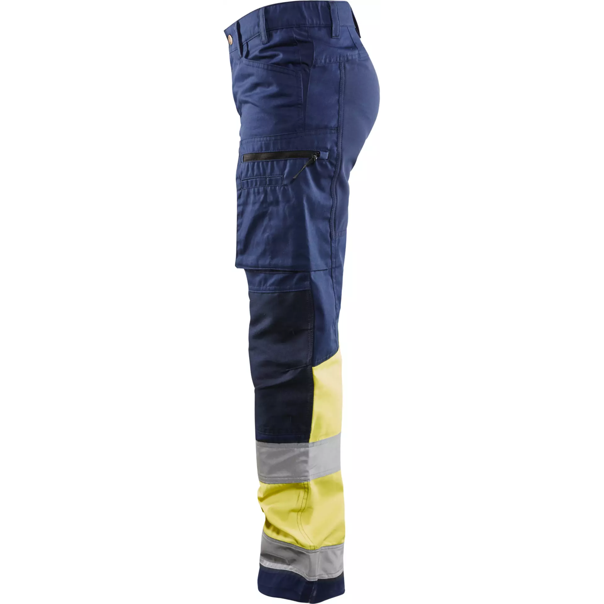 Blåkläder 716118118933, Women's High-Vis Stretch Pants, Navy Blue/High-Vis Yellow, image 3