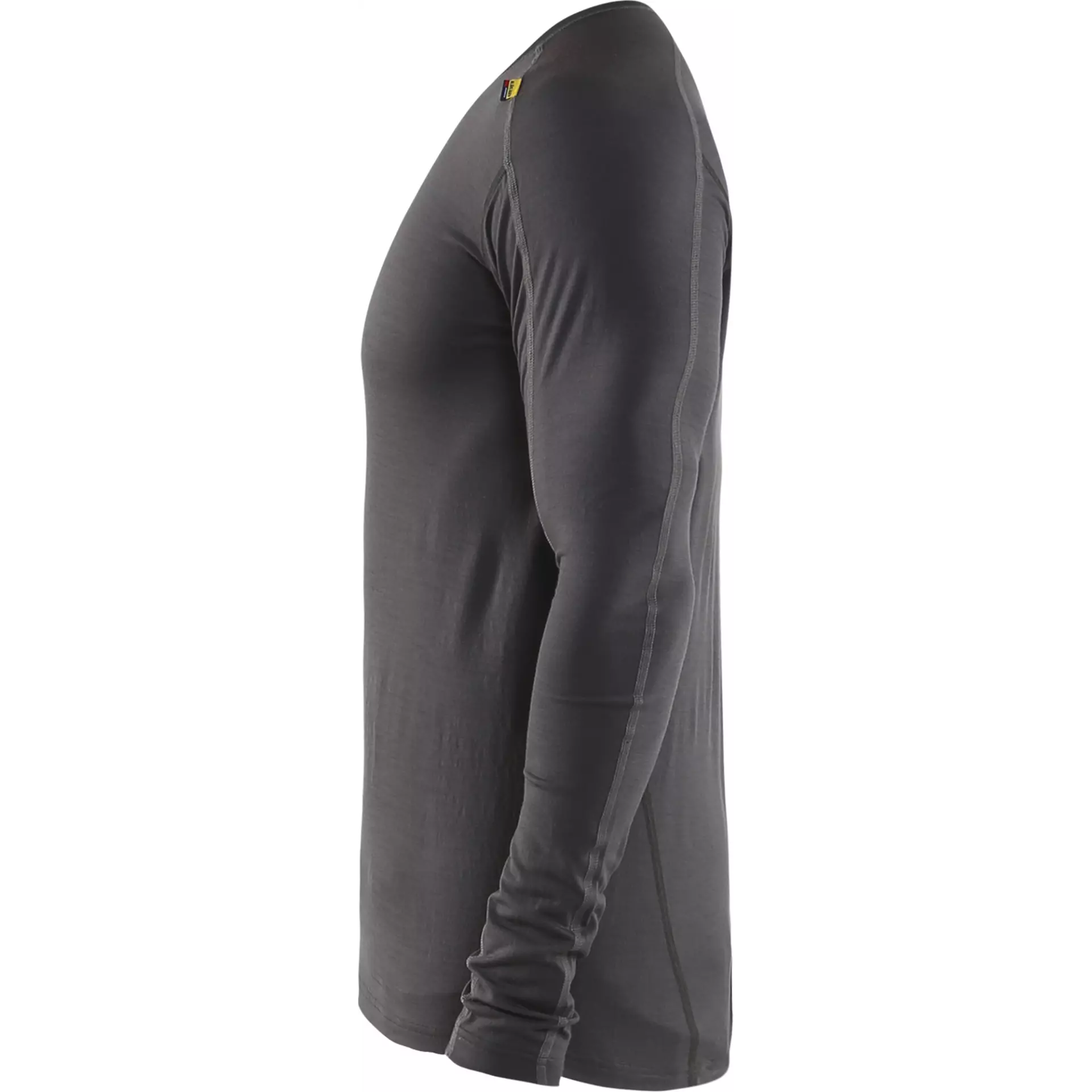 Blåkläder 479917349835, XLIGHT Base Layer Shirt, 100% Merino Wool, Dark Gray/Yellow, image 3