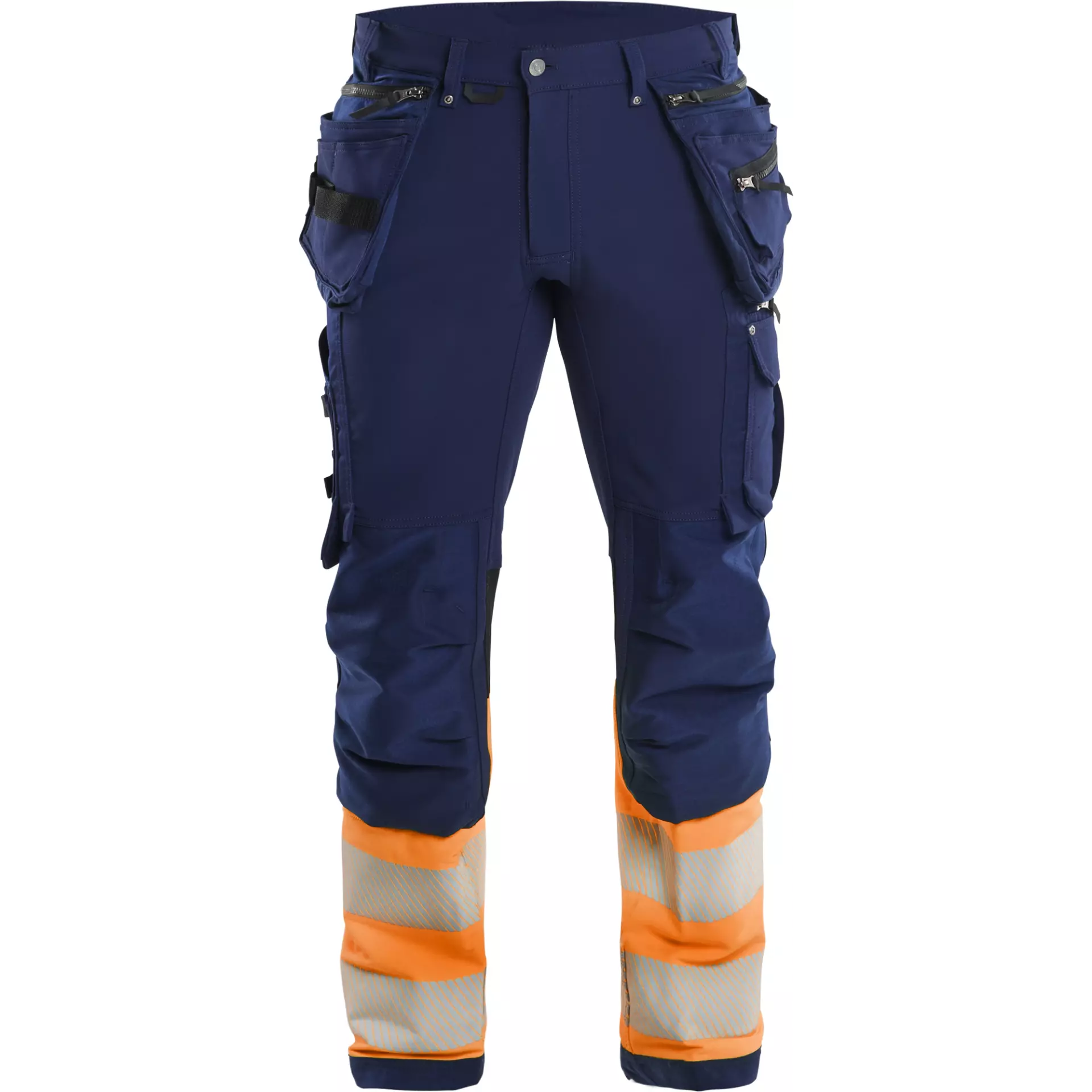 Blåkläder 199316428953, High-Vis Holster Pants, 4-Way Stretch, Dark Blue/Hi-Vis Orange